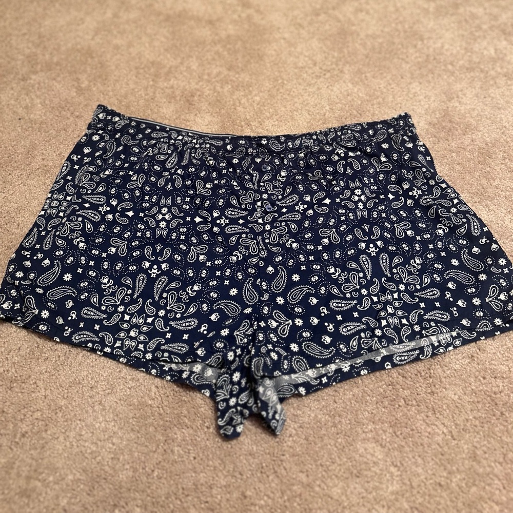 Victoria's Secret Pink Blue Paisley Shorts